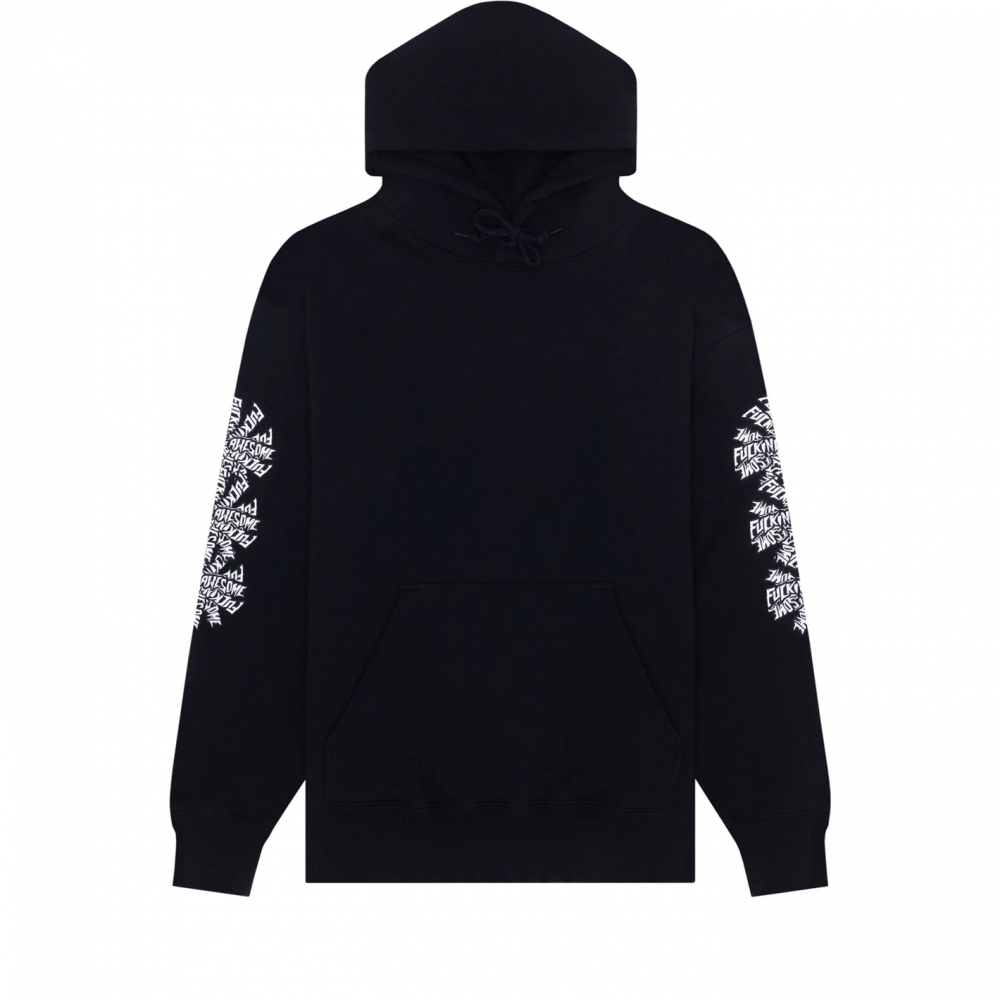 Fucking Awesome Three Spiral Pullover Hooded Sweatshirt (Black)