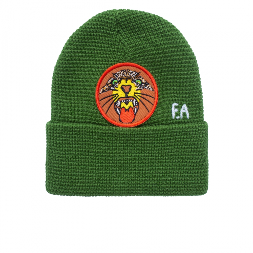 Fucking Awesome Tiger Cuff Beanie (Forest Green)