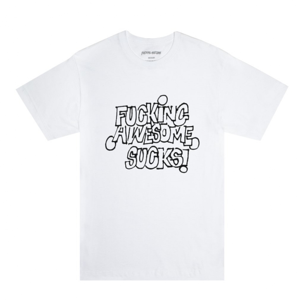 Fucking Awesome FA Sucks T-Shirt (White/Black)