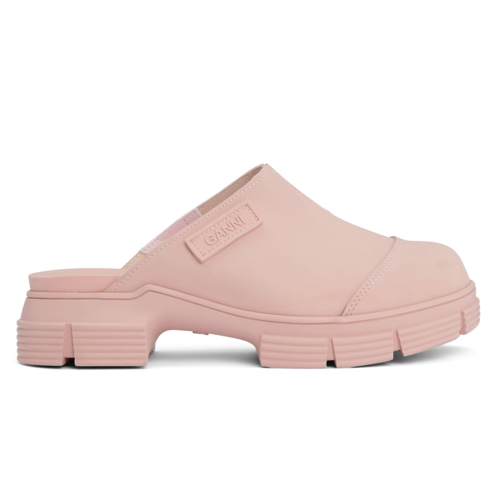 GANNI Recycled Rubber City Mule (Pink Nectar)