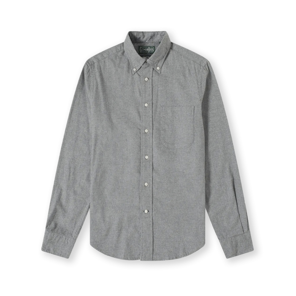 Gitman Vintage Flannel Long Sleeve Shirt (Grey)