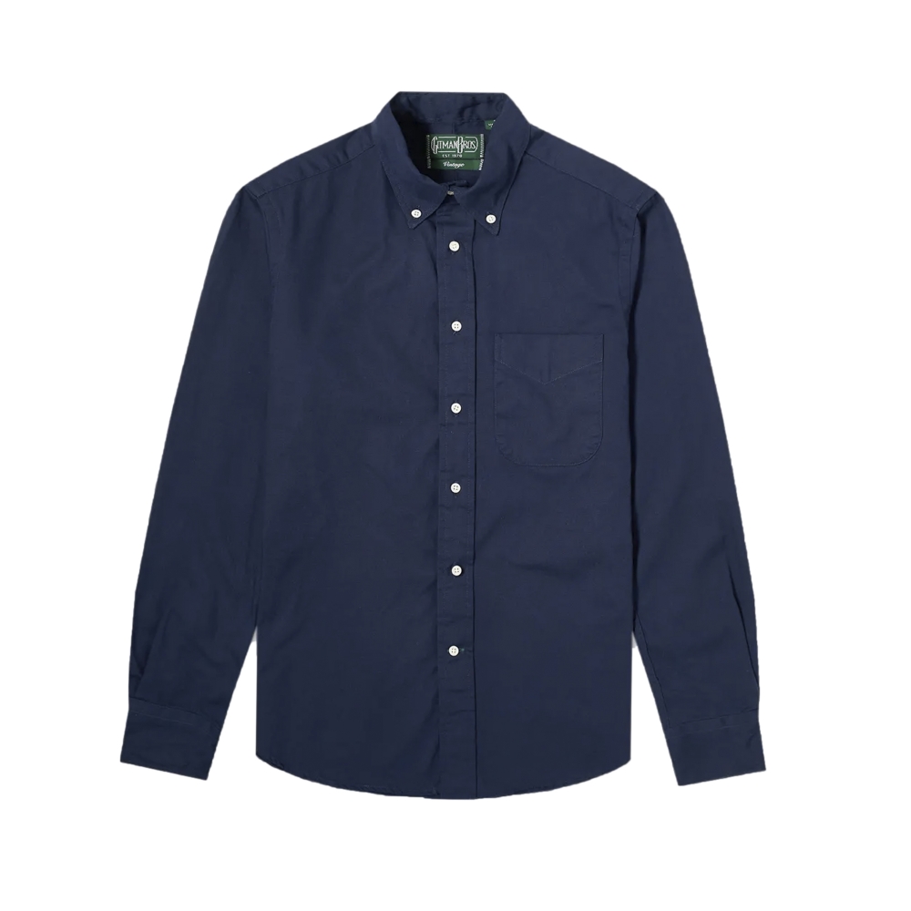 Gitman Vintage Oxford Long Sleeve Shirt (Navy)