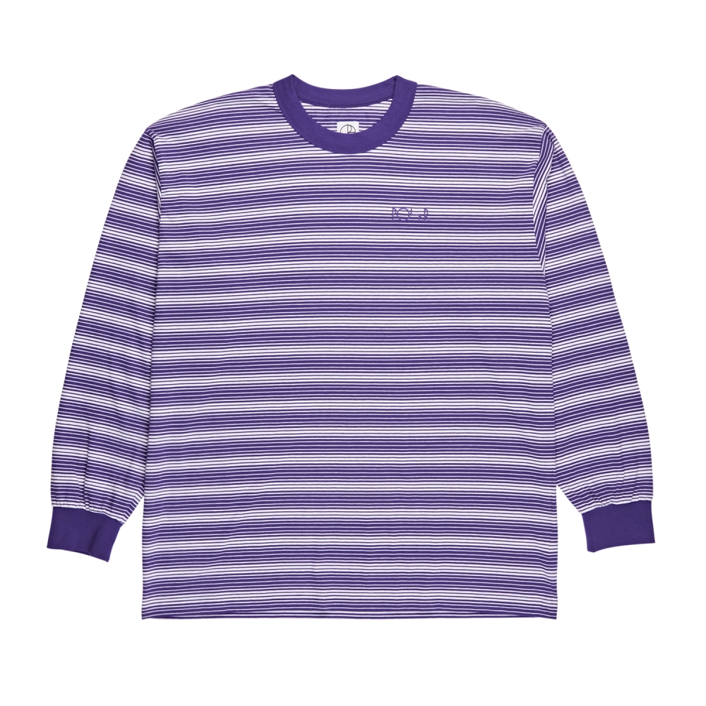 Polar Skate Co. Gradient Long Sleeve T-Shirt (Deep Purple/White)