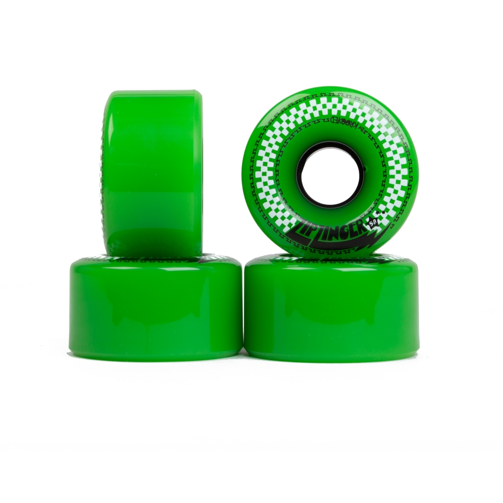 Zip Zinger Cruiser Skateboard Wheels 58mm (Green)