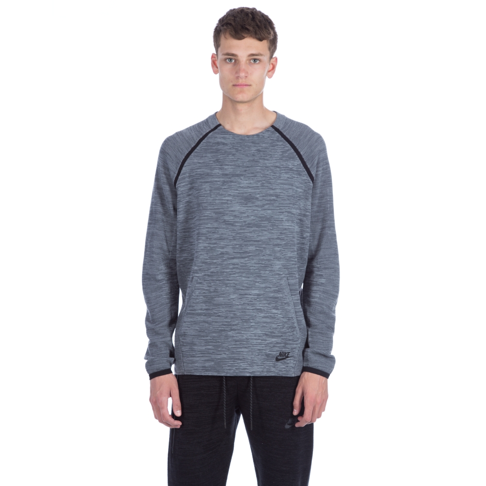 Nike Tech Knit Crew Neck Sweatshirt (Cool Grey/Dark Grey/Black)