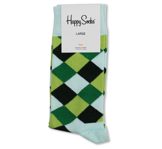 Happy Socks - Square Men's Socks (Green)