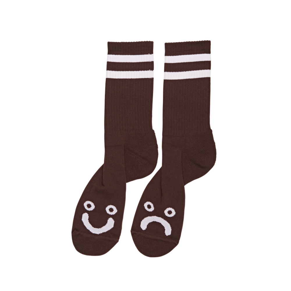 Polar Skate Co. Happy Sad Socks (Brown)