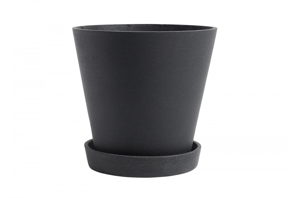 HAY Flowerpot with Saucer XL (Black)