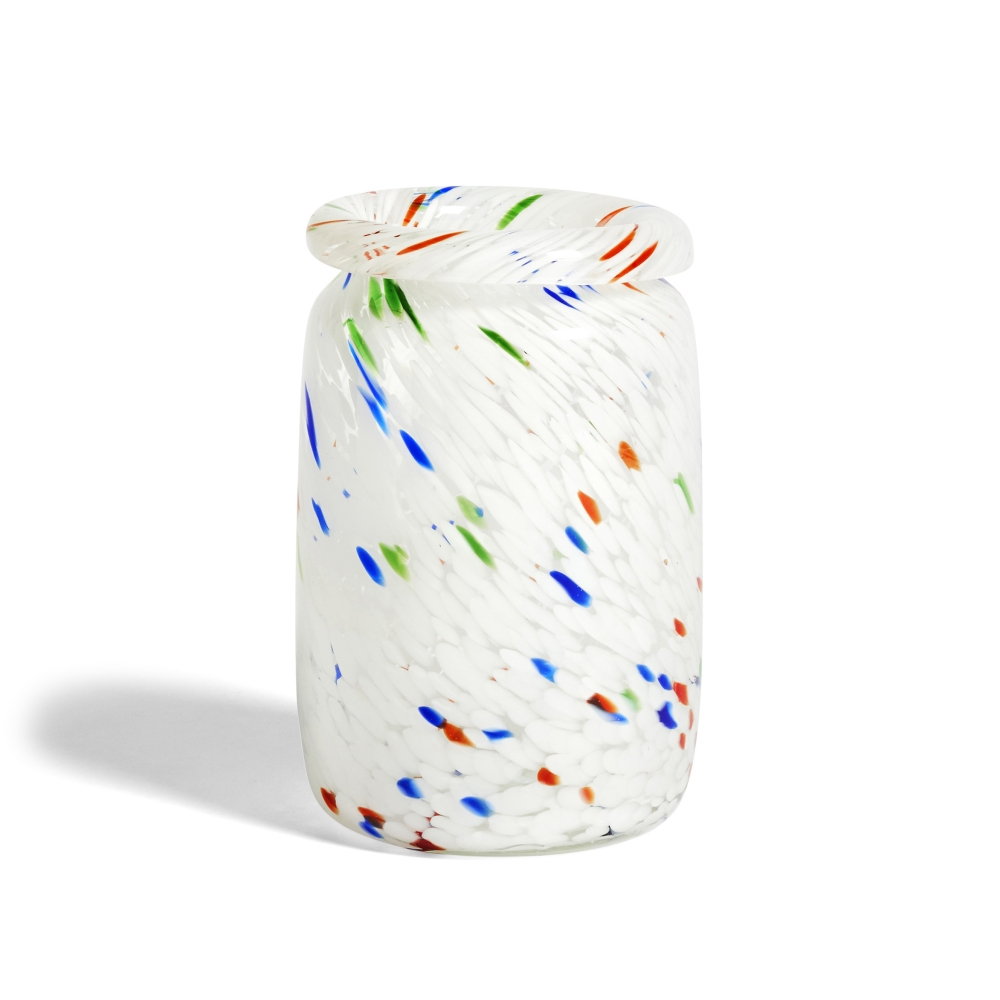 HAY Splash Vase Roll Neck Medium (White Dot)