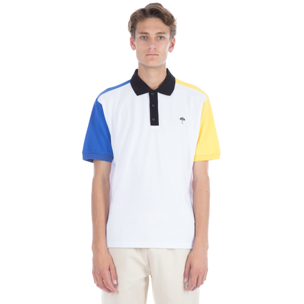 Hélas. Quatro Inferno Polo Club Shirt (White/Navy/Yellow/Black)