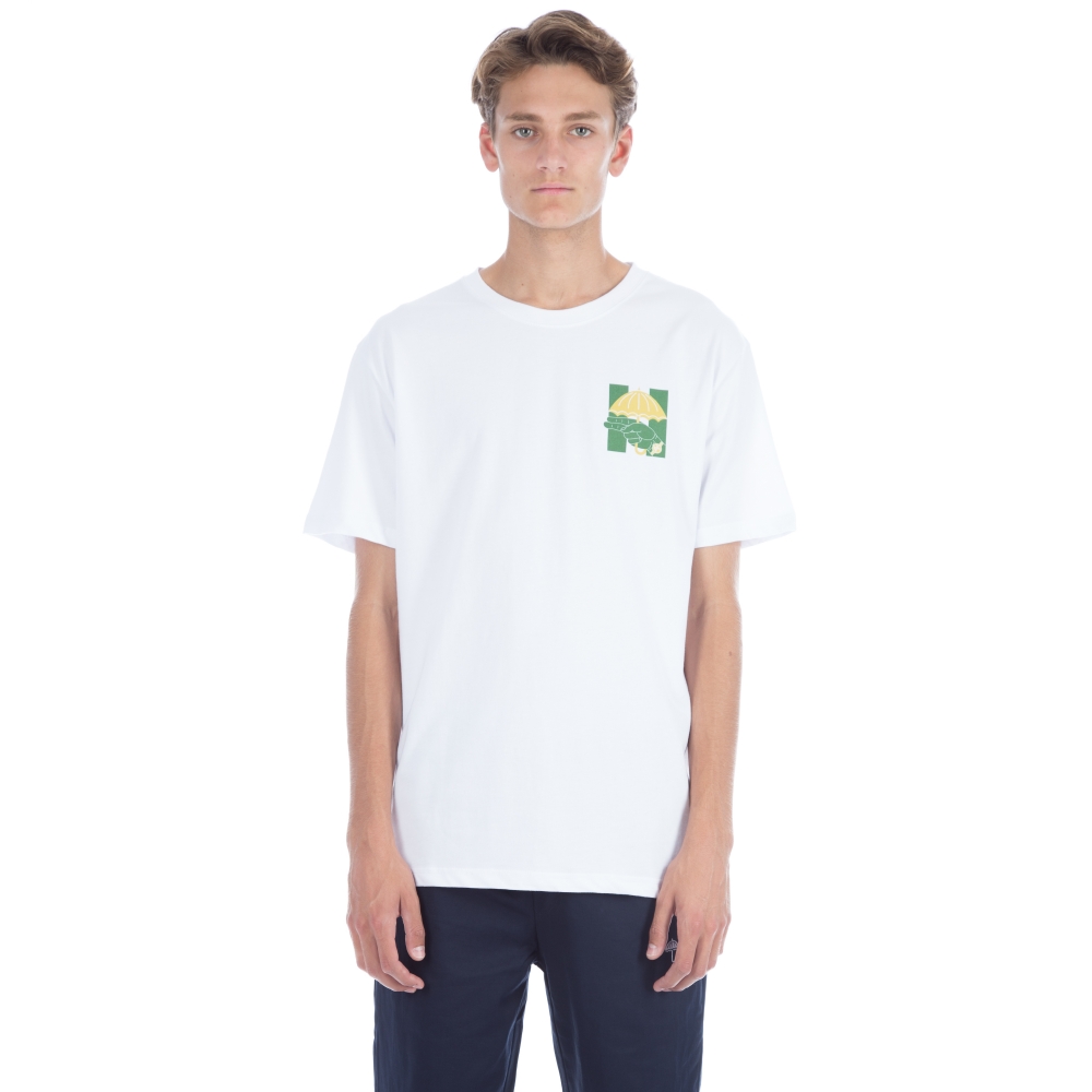 Hélas. Silent H Gun T-Shirt (White/Green/Yellow Logo)