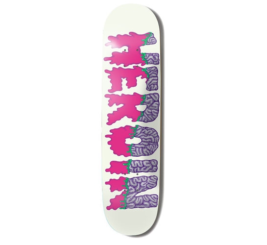 Heroin Skateboards Deck - 8.0" Team (Brains White)