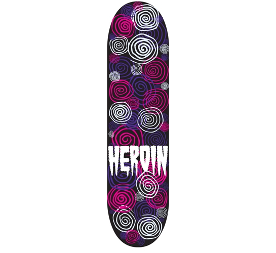 Heroin Skateboards Deck - 8.25" Shredder (Spirals)