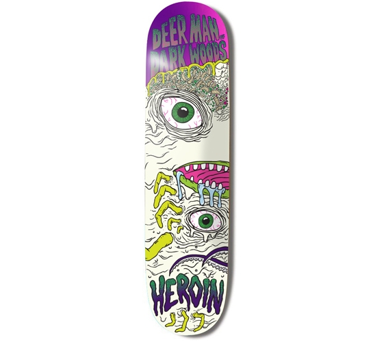 Heroin Skateboards Deck - 8.1 Deer Man (Toxic Mutation)"