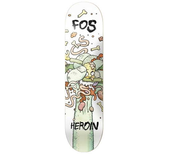 Heroin Skateboards Fos Squish Skateboard Deck 8.38"