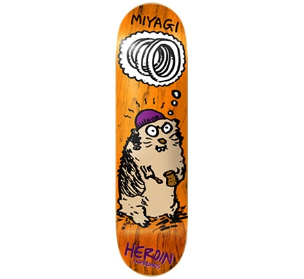 Heroin Skateboards Gou Miyagi SKGBRDS Skateboard Deck 8"