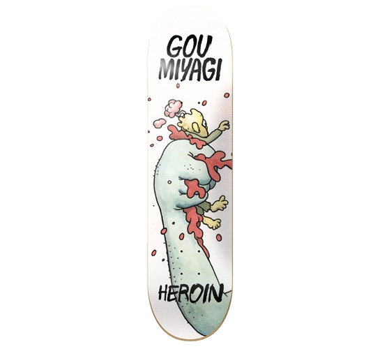 Heroin Skateboards Gou Miyagi Squish Skateboard Deck 8.125"
