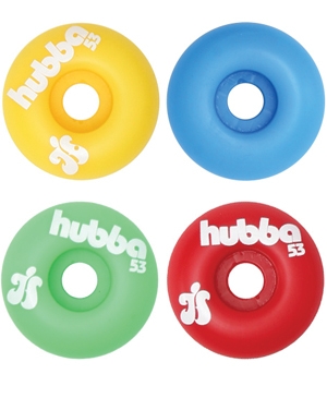 Hubba Skateboard Wheels - 53mm Fourplays (Multi)