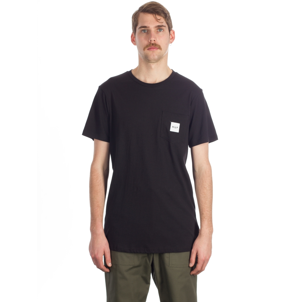 HUF Box Logo Pocket T-Shirt (Black)
