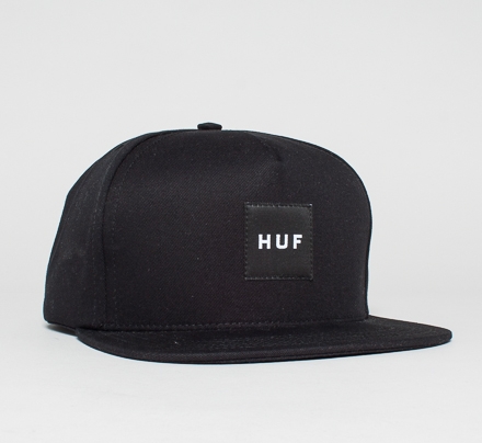 HUF Box Logo Snapback Cap (Black)