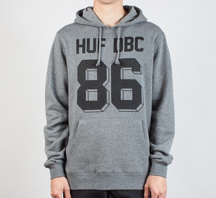 HUF Franco Pullover Hooded Sweatshirt (Gray Heather)