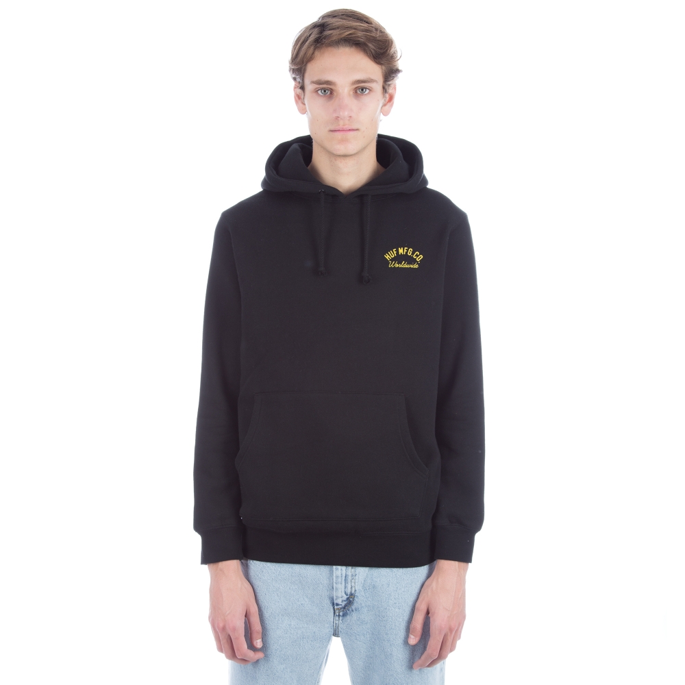 HUF Mechanics Pullover Hooded Sweatshirt (Black/Gold)