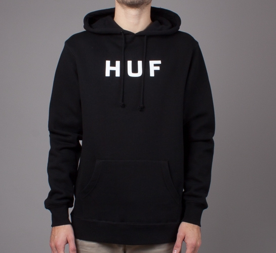 HUF Original Logo Pullover Hooded Sweatshirt (Black)