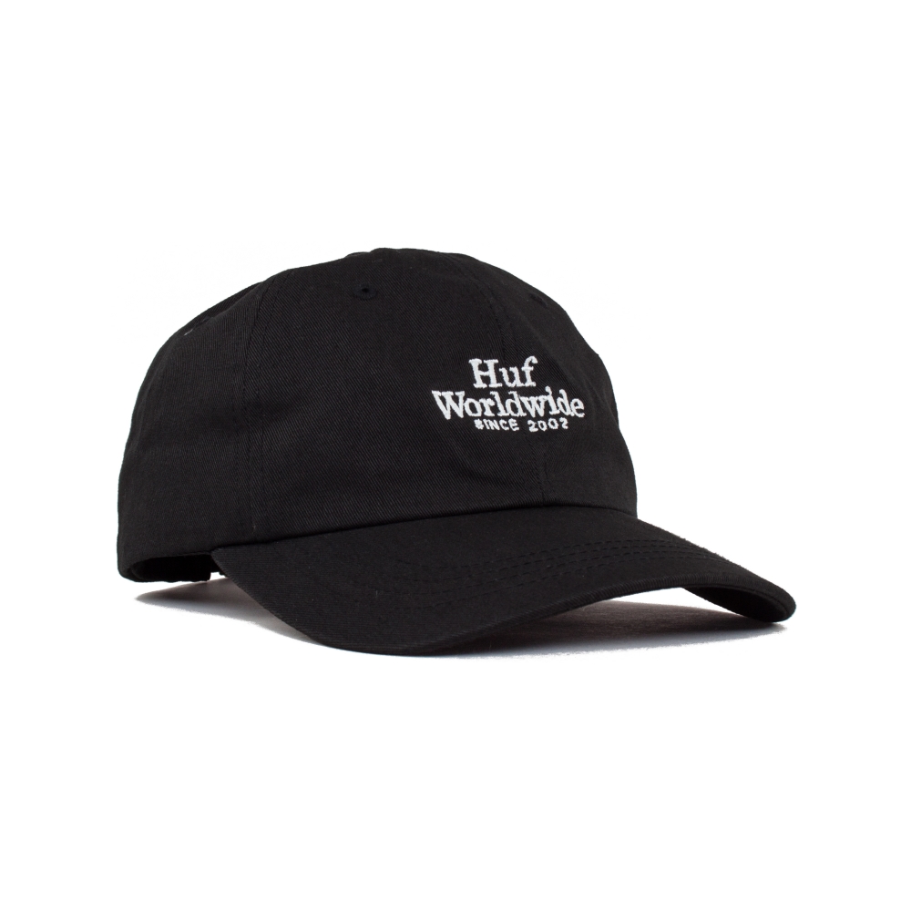 HUF Worldwide UV Curved Brim Cap (Black)