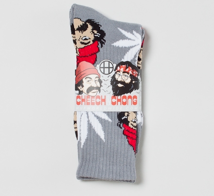 HUF x Cheech & Chong '420 pack' Plantlife socks (Grey)
