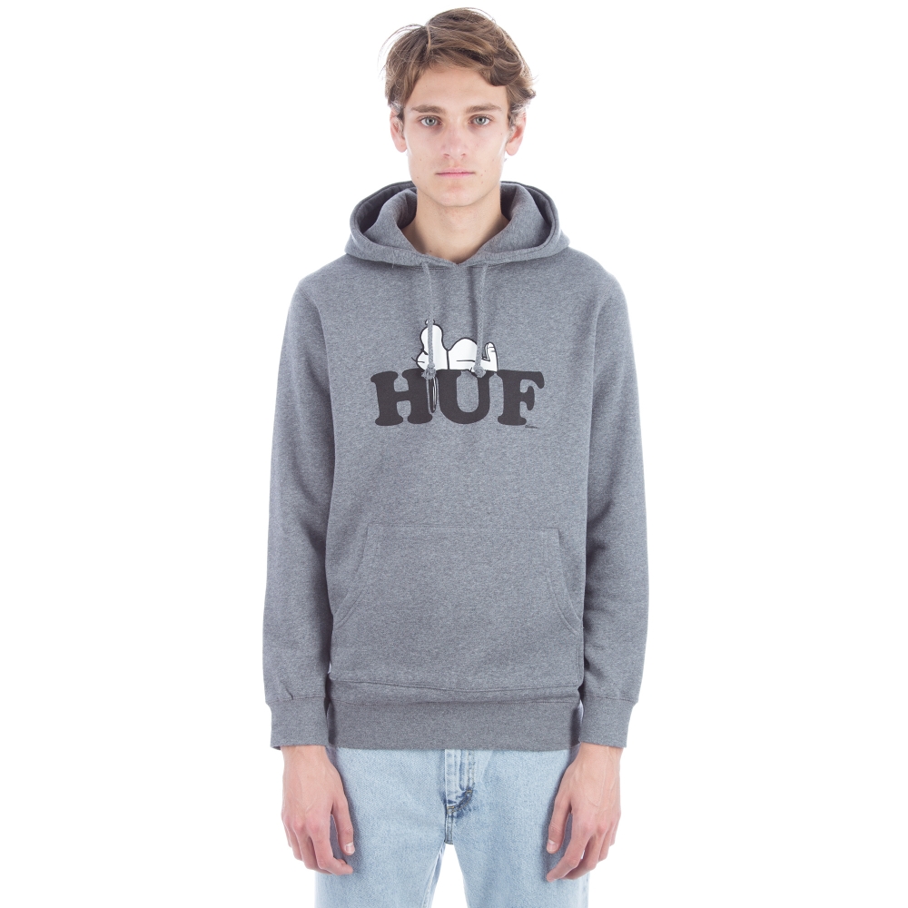 HUF x Peanuts Snoopy Pullover Hooded Sweatshirt (Grey Heather)