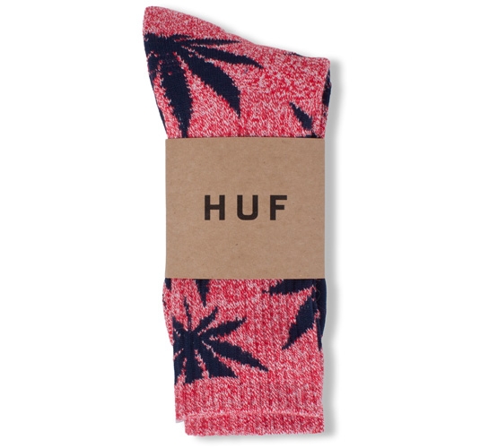 HUF Plantlife Socks (Red Heather/Navy)