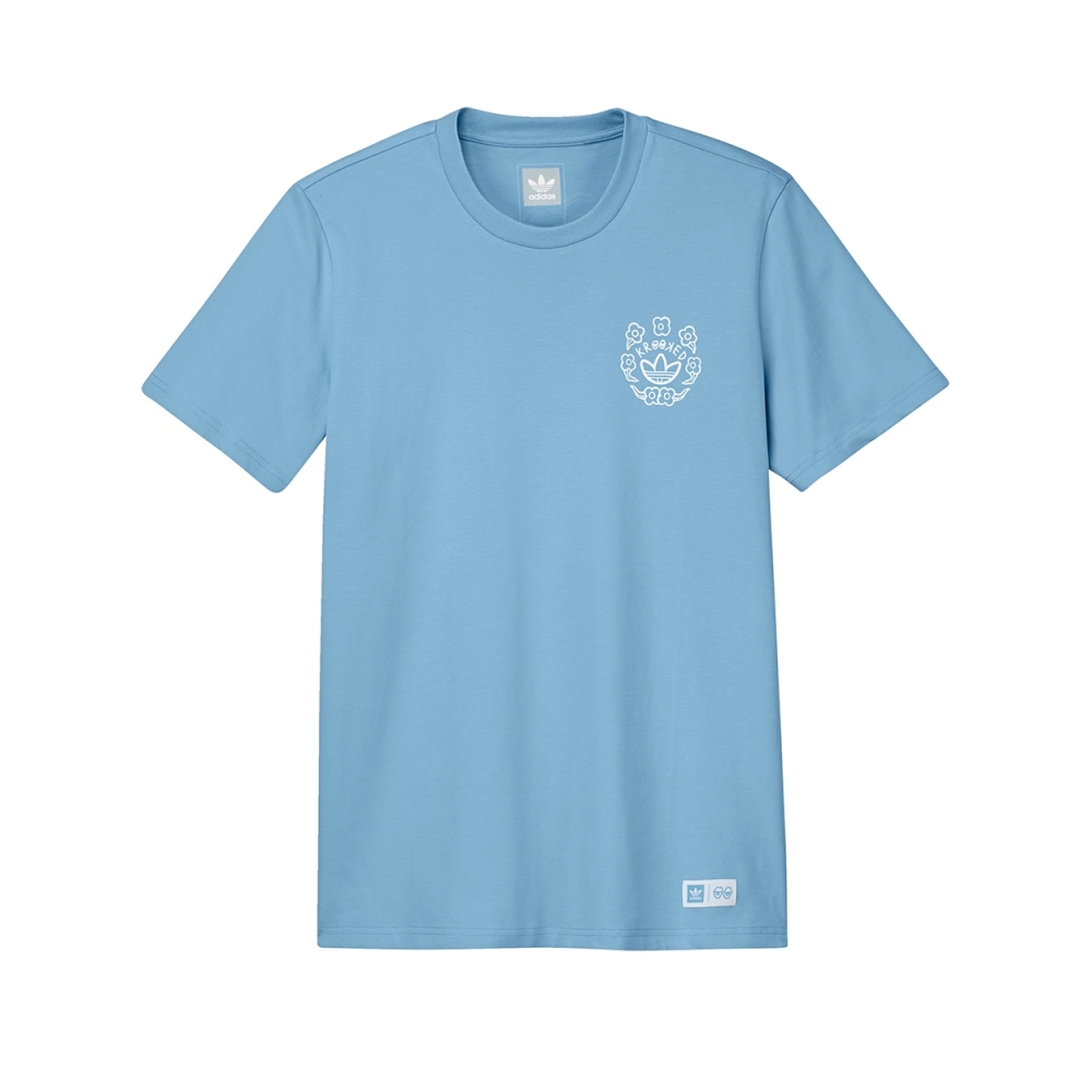 adidas Skateboarding x Krooked T-shirt (Clear Blue/White)