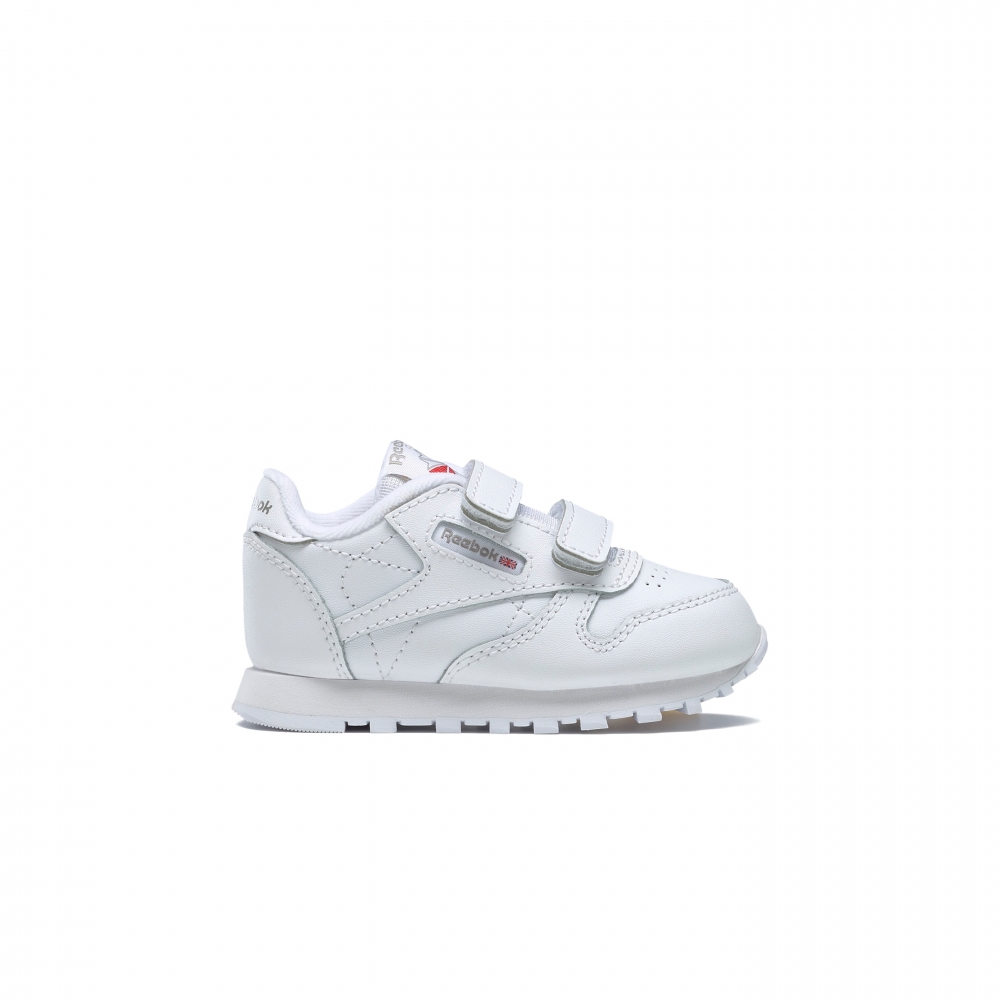 Infant Reebok Classic Leather (White/Carbon/Vector Blue)