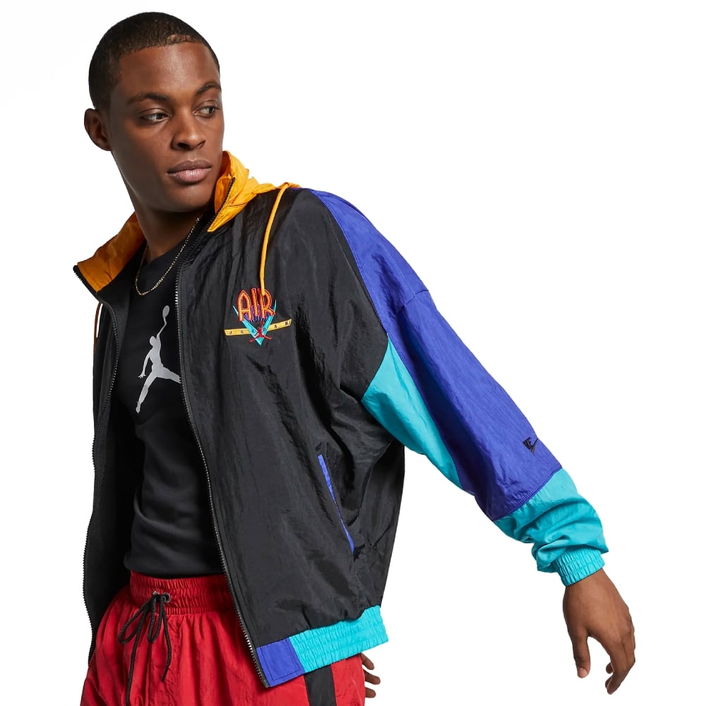 Jordan Brand Nike Jordan Legacy Flight Nostalgia AJ9 Loose Fit Jacket (Black/Canyon Gold/University Red)