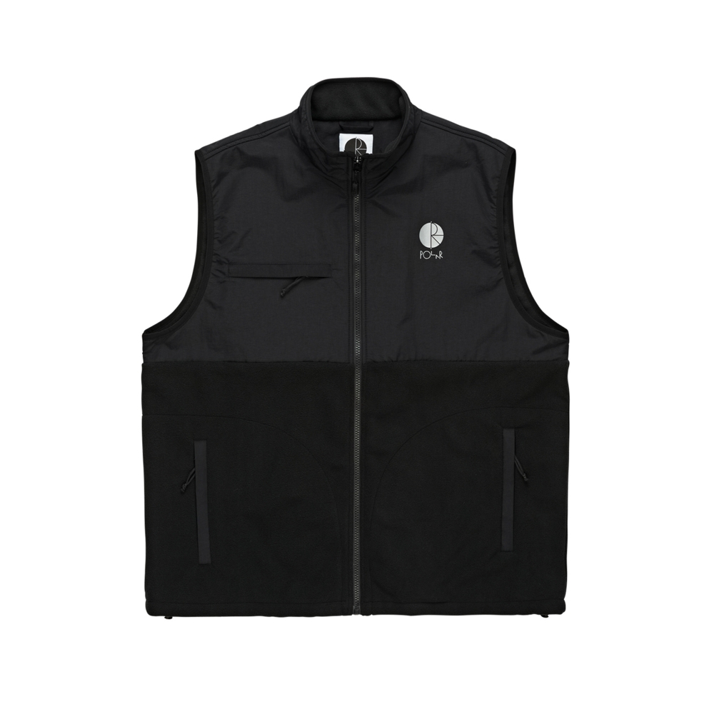 Polar Skate Co. Halberg Fleece Vest (Black/Black)