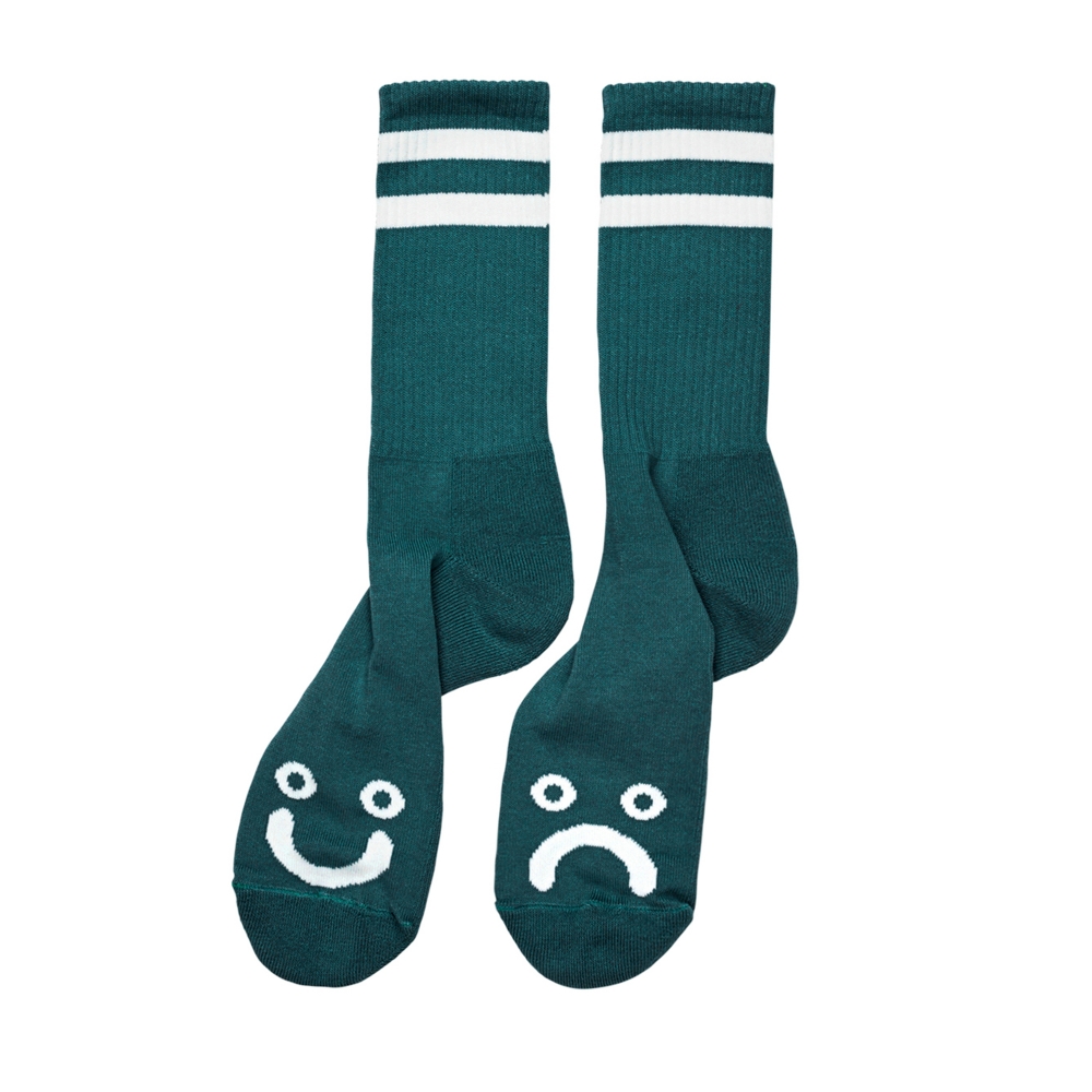 Polar Skate Co. Happy Sad Socks (Dark Green)