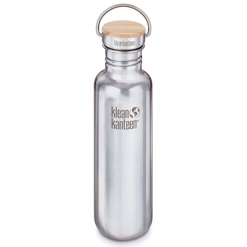 Klean Kanteen Classic Reflect 800ml Bottle w/Bamboo Cap (Mirrored Stainless Steel)