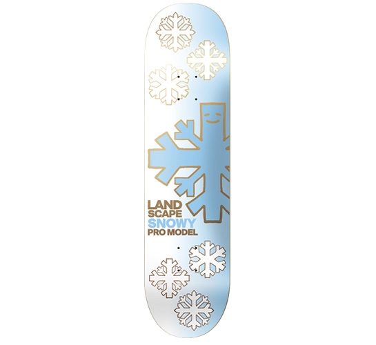 Landscape Daniel 'Snowy' Kinloch Snowflakes Re-Issue Skateboard Deck 8"