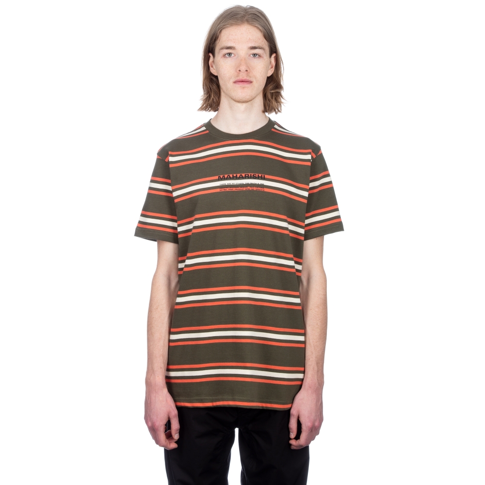 Maharishi Miltype Striped T-Shirt (Olive)