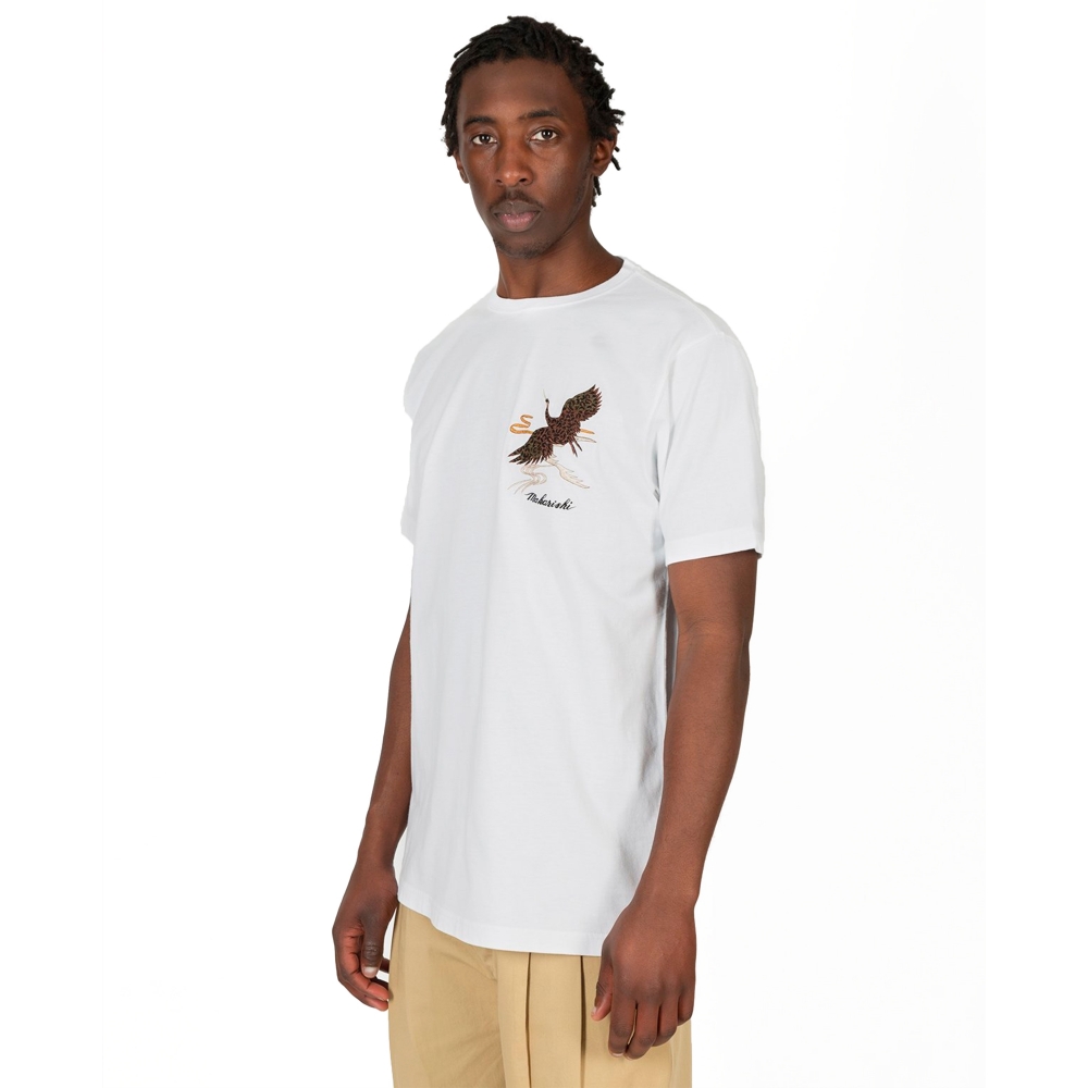 Maharishi Xian T-Shirt (White Crane Embroidery)