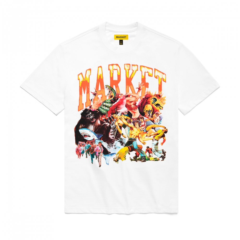 Market Arc Animal Mosh Pit T-Shirt (White)