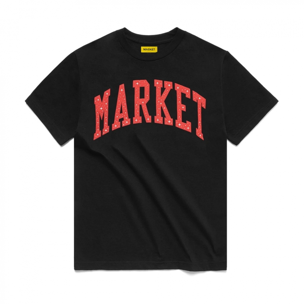 Market Arc Puff Print T-Shirt (Black)