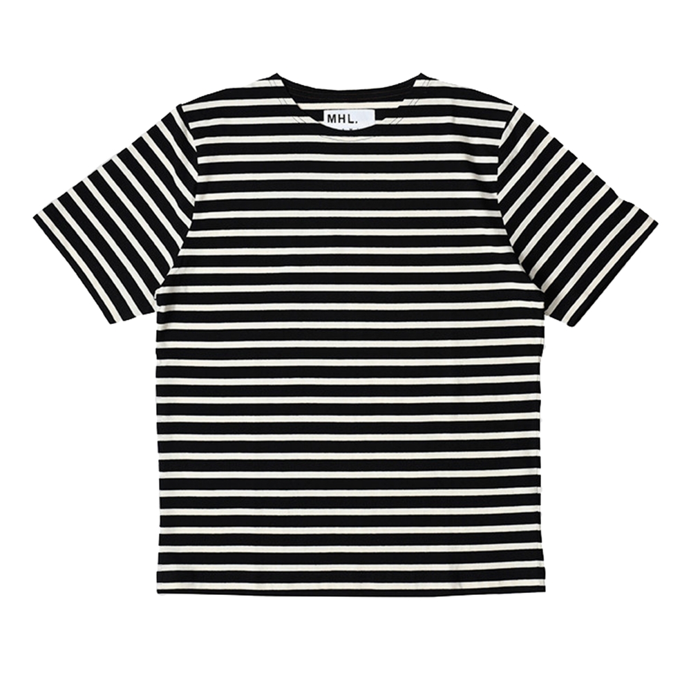 MHL by Margaret Howell Matelot Naval Stripe Jersey T-Shirt (Black/Natural)
