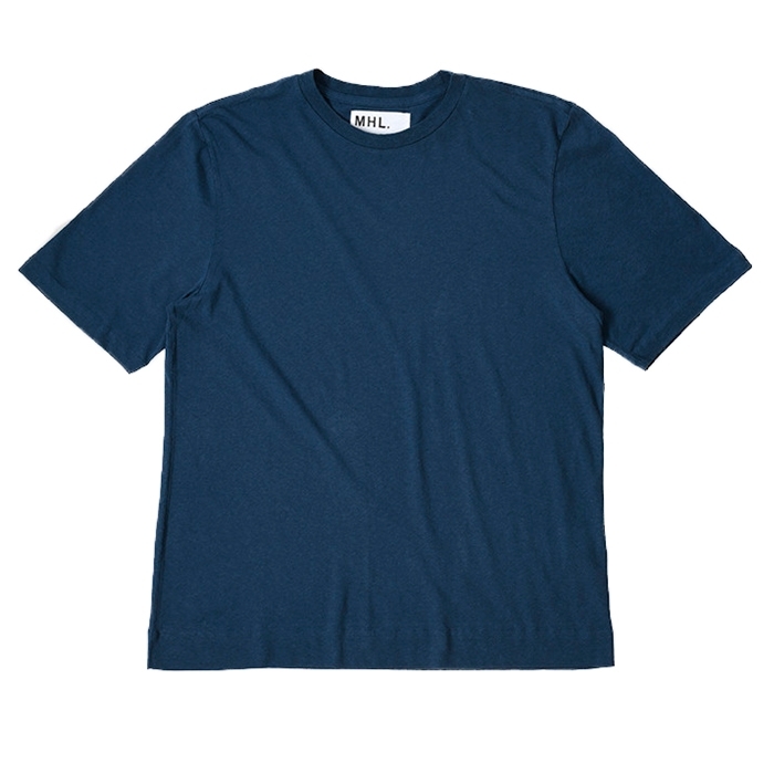 MHL by Margaret Howell Cotton Linen Jersey Basic T-Shirt (Steel)