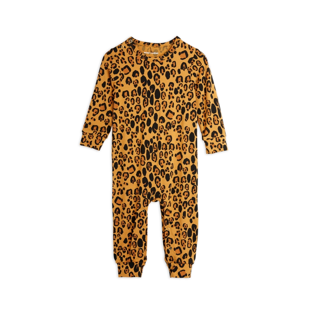 Mini Rodini Basic Leopard Jumpsuit (Beige)