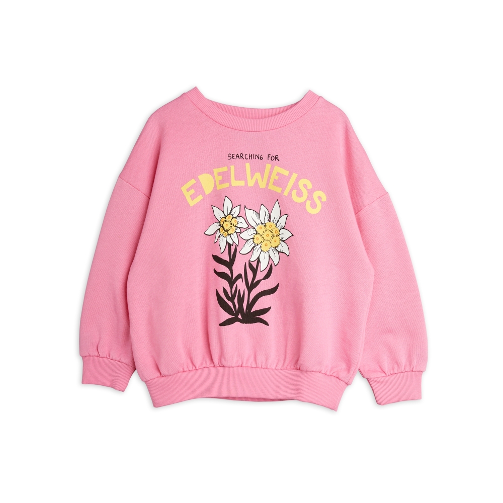 Mini Rodini Edelweiss SP Crew Neck Sweatshirt (Pink)