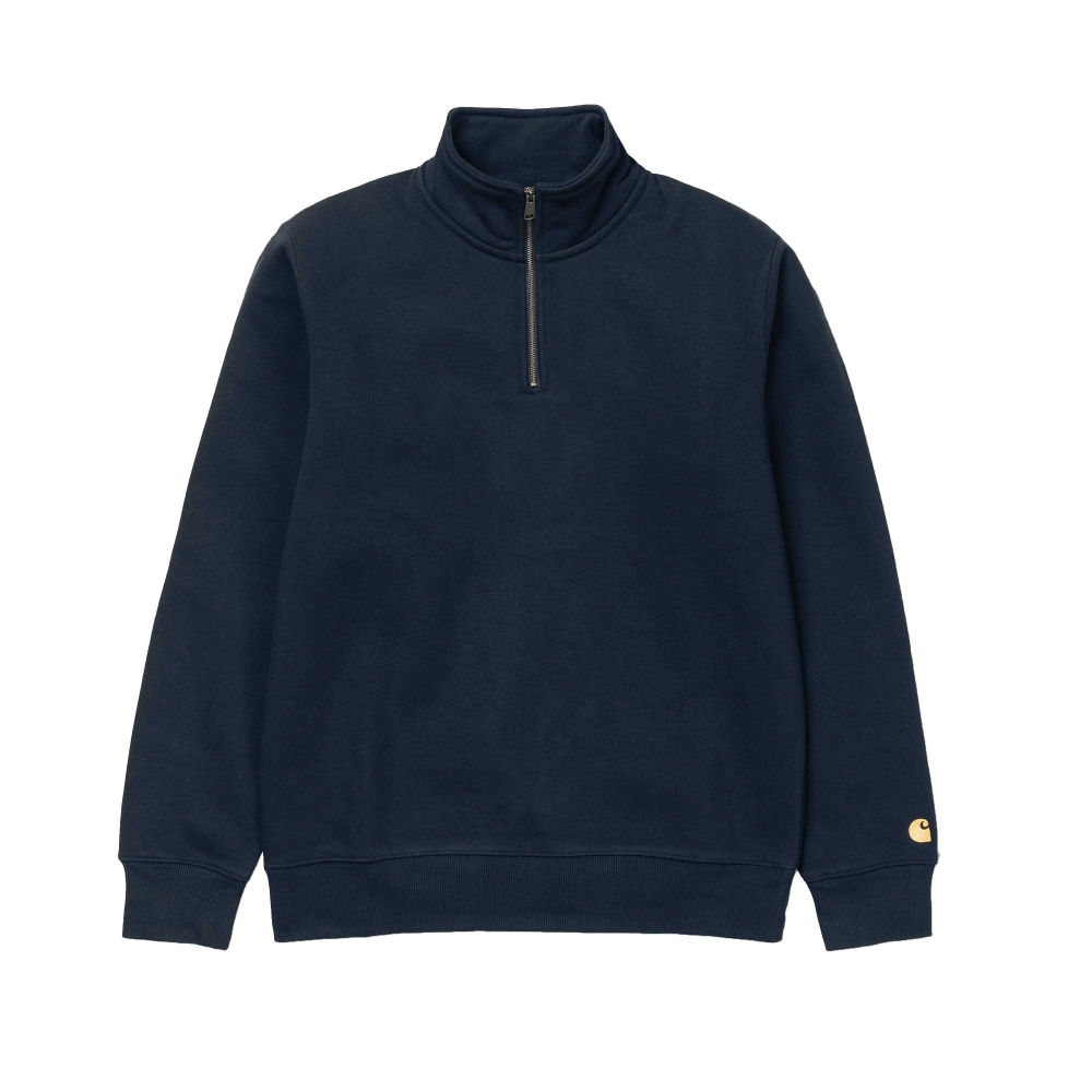 Carhartt Highneck Quarter Zip Sweatshirt (Dark Navy/Gold)