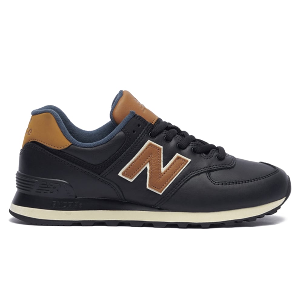 Black leather top 574 new balance