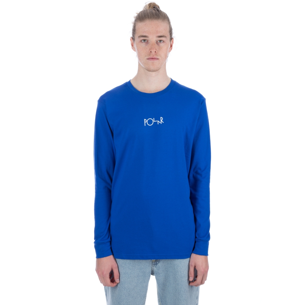 Polar Skate Co. Beast Mode Long Sleeve T-Shirt (80's Blue)