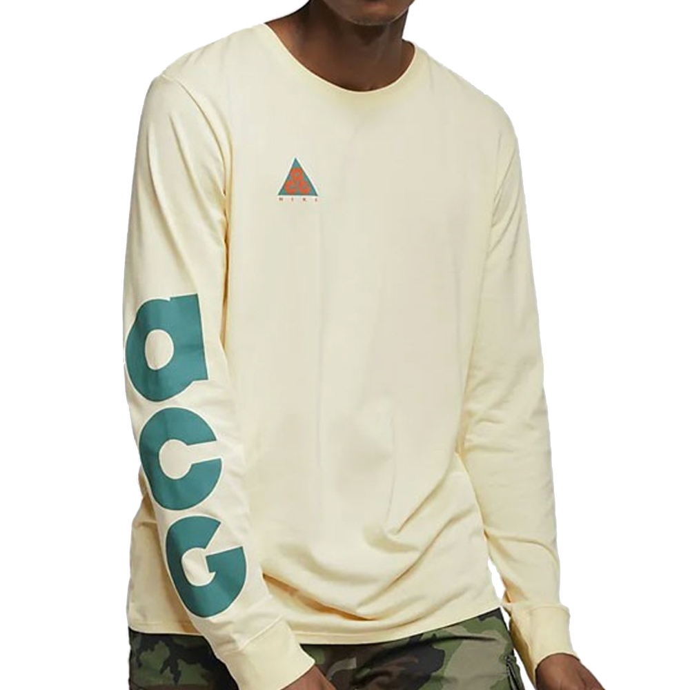 Nike ACG Sportswear Long Sleeve T-Shirt (Light Cream/Geode Teal)